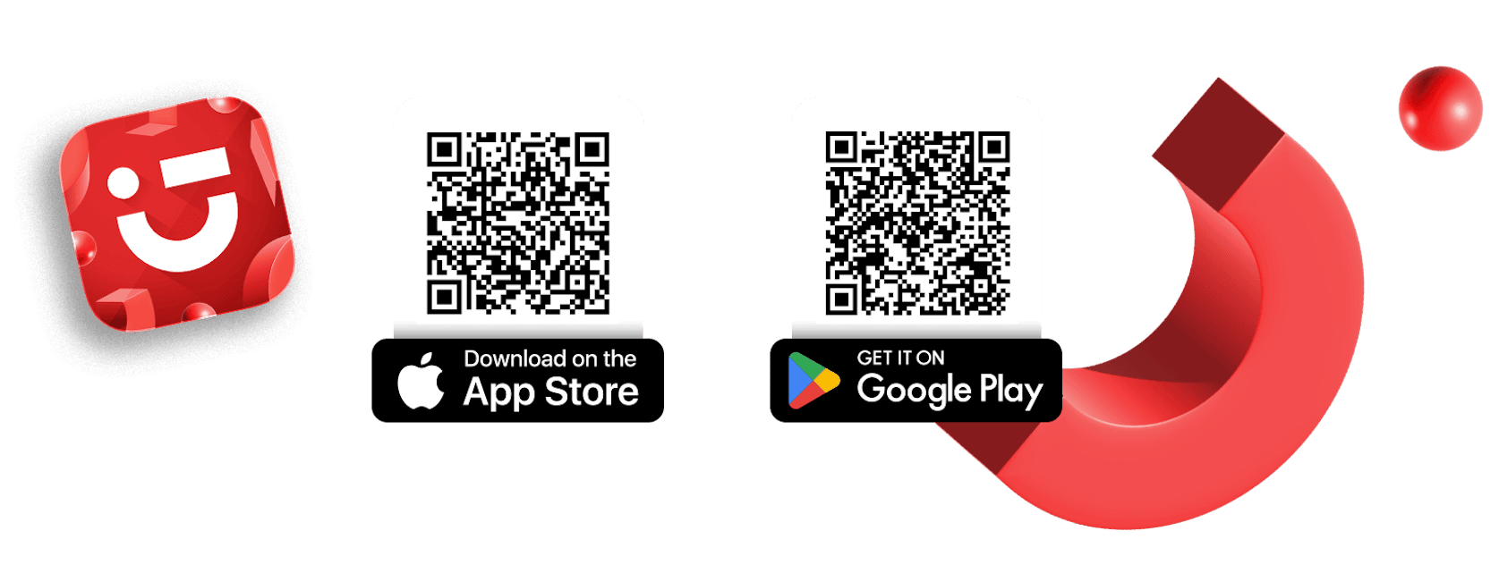 Available on the App Store and Google Play
